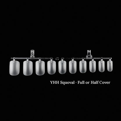 YHH frosted squoval tips for full or half cover