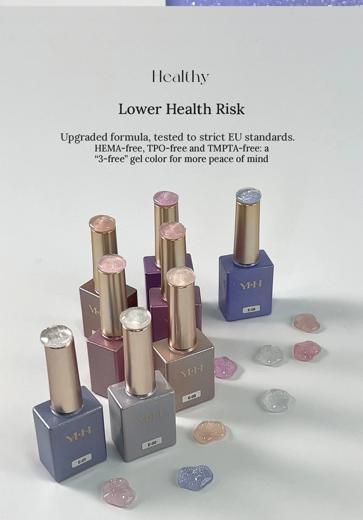 YHH Moonset Star Veil bottles; HEMA-, TPO- and TMPTA-free formula
