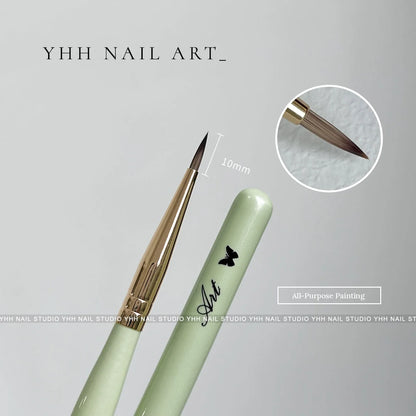 YHH all-purpose painting brush with gold ferrule and green handle