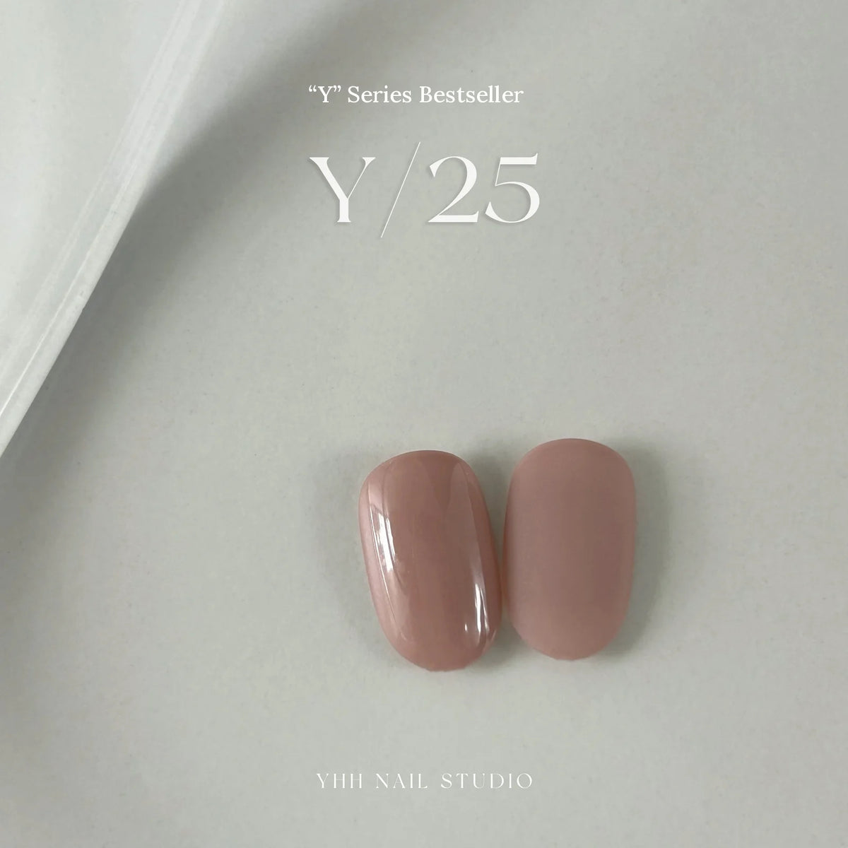 YHH Y Series gel color Y25 Dusty Rose swatch tips