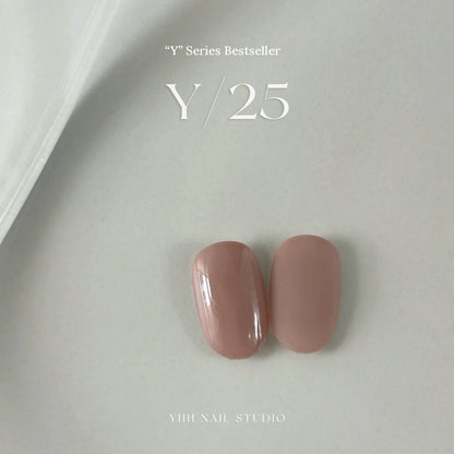 YHH Y Series gel color Y25 Dusty Rose swatch tips