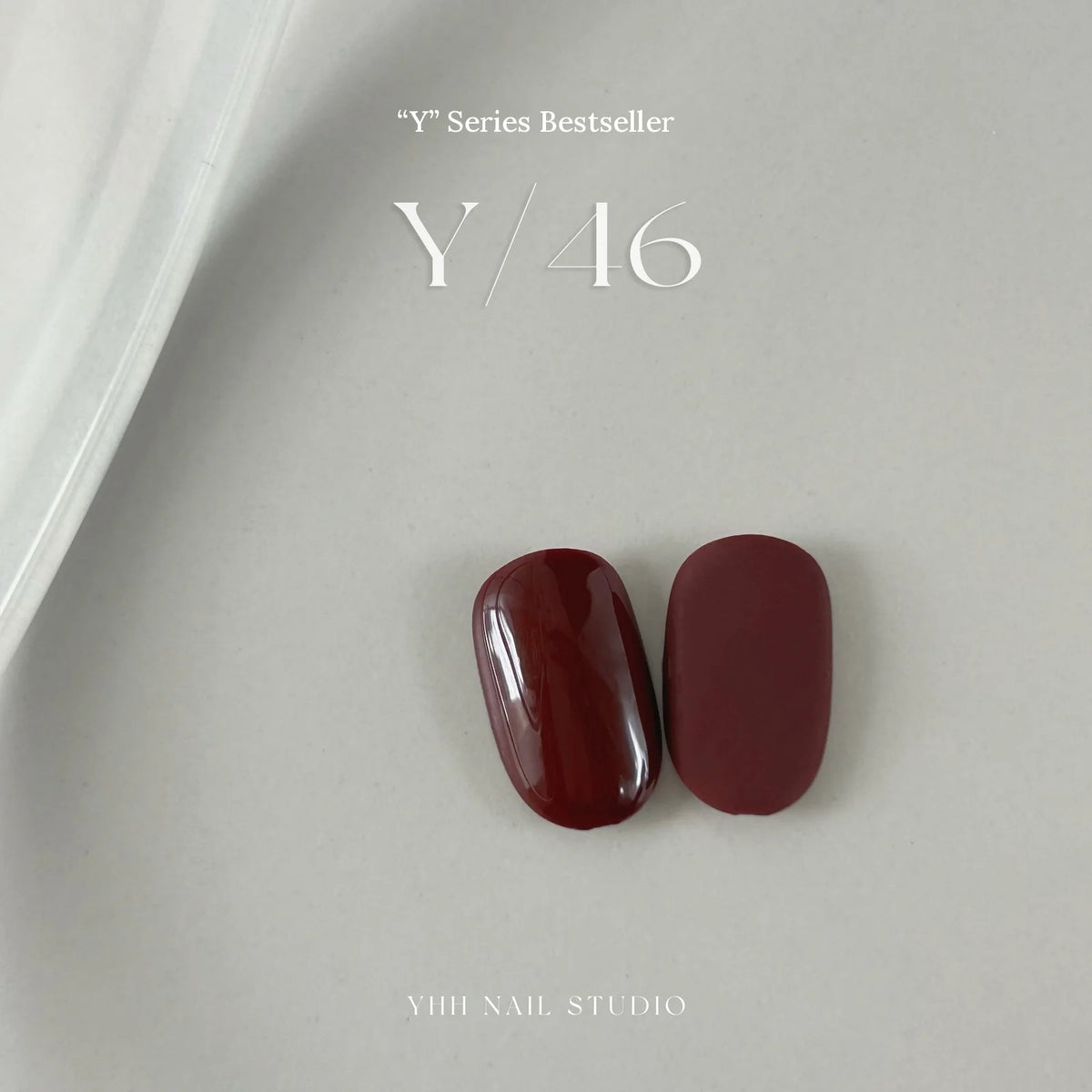 YHH Y Series gel color Y46 Wine Red swatch tips