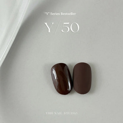 YHH Y Series gel color Y50 Chocolate Brown swatch tips
