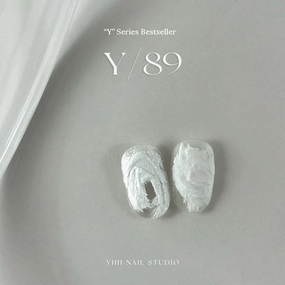 YHH Y Series gel color Y89 No-Wipe Plaster Gel (White) swatch tips